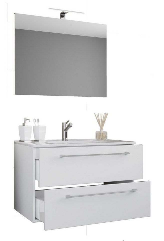 VCM Waschtisch 3-tlg. Waschplatz Waschtisch Badinos Schublade SP von VCM