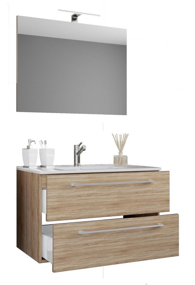 VCM Waschtisch 3-tlg. Waschplatz Waschtisch Badinos Schublade SP von VCM