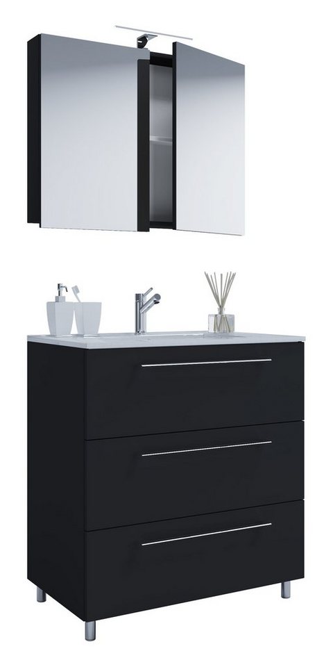 VCM Waschtisch 3-tlg. Waschplatz Waschtisch Badinos Schublade SP von VCM