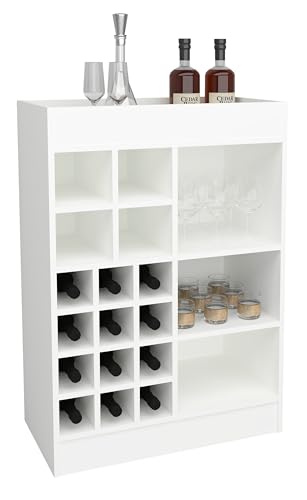 VCM Weinschrank | Maße ca. H. 100 x B. 70 x T. 38 cm | Küchenregal | Regal | Weinregal - Esilo von VCM