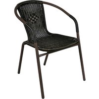 VCM Bistrostuhl dunkelbraun Polyrattan B/H/T: ca. 53x73x60 cm von VCM