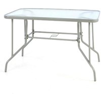 VCM Bistrotisch silber Metall B/H/L: ca. 60x72x110 cm von VCM