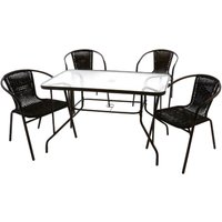 VCM Gartensitzgruppe braun Polyrattan B/H: ca. 53x73 cm von VCM