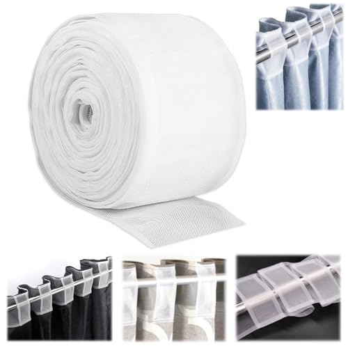 VCRANONR Gardinenband, 15 m X 10 cm Kräuselband zum Aufnähen, Vorhang Faltenband, Universal Gardinen Kräuselband, Gardinenkräuselband, Schlaufenband, Vorhangband, Reihband Vorhang für Gardinenstange VCRANONR Gardinenband, 15 m X 10 cm Kräuselband zum Aufnähen, Vorhang Faltenband, Universal Gardinen Kräuselband, Gardinenkräuselband, Schlaufenband, Vorhangband, Reihband Vorhang für Gardinenstange von VCRANONR