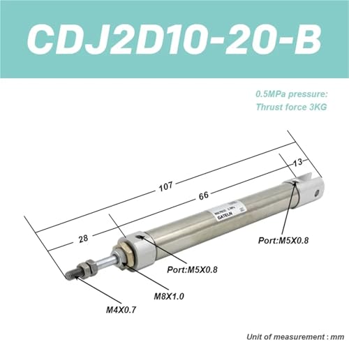 Double acting cylinder CDJ2D10 mini pneumatic single rod CDJ2D10-50-B CDJ2D10-20-B(CDJ2D10-100-B) von VCSKPHBZZ