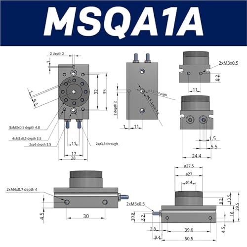 Type Pneumatic Rotary Cylinder double acting air table actuator MSQB1A MSQB2A MSQB3A MSQB7A MSQA1A MSQA2A MSQA3A MSQA7A(MSQA1A) von VCSKPHBZZ