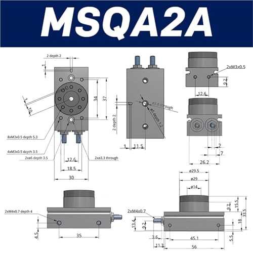 Type Pneumatic Rotary Cylinder double acting air table actuator MSQB1A MSQB2A MSQB3A MSQB7A MSQA1A MSQA2A MSQA3A MSQA7A(MSQA2A) von VCSKPHBZZ