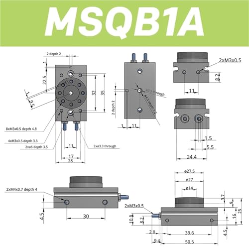 Type Pneumatic Rotary Cylinder double acting air table actuator MSQB1A MSQB2A MSQB3A MSQB7A MSQA1A MSQA2A MSQA3A MSQA7A(MSQB1A) von VCSKPHBZZ