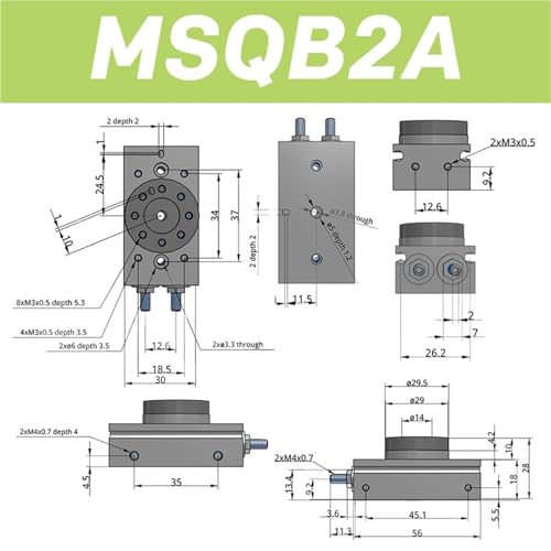 Type Pneumatic Rotary Cylinder double acting air table actuator MSQB1A MSQB2A MSQB3A MSQB7A MSQA1A MSQA2A MSQA3A MSQA7A(MSQB2A) von VCSKPHBZZ