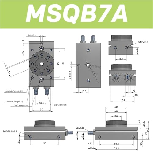 Type Pneumatic Rotary Cylinder double acting air table actuator MSQB1A MSQB2A MSQB3A MSQB7A MSQA1A MSQA2A MSQA3A MSQA7A(MSQB7A) von VCSKPHBZZ
