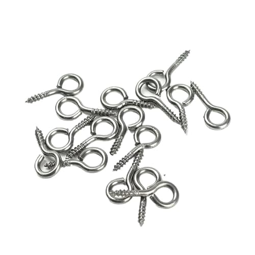 100 stücke 16mm Kleine Auge Schraube Bolzen Haken 304 Edelstahl Tiny Schraube FüR Rolle Des Befestigens Und HäNgens von VCSZYAFX