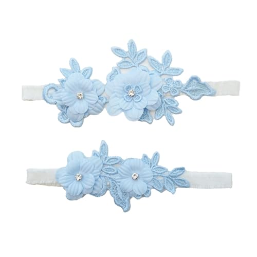 Braut Hochzeits-Strumpfband Brautstrumpfband mit Kristallperlen, Spitze, Blumen-Beinring, Strumpfband FüR Hochzeiten, Partys Und Abendessen von VCSZYAFX