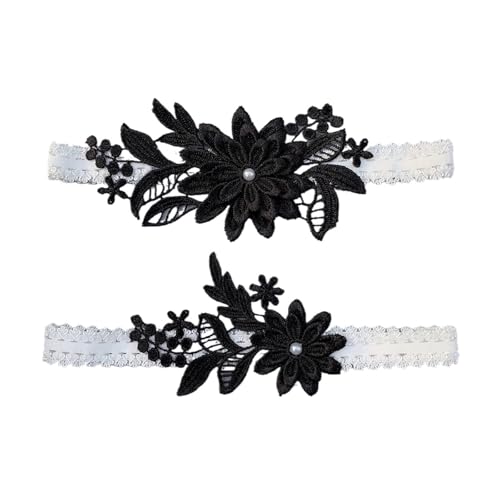 Braut Hochzeits-Strumpfband Spitze Blume Sexy Strumpfband Oberschenkel Ring Braut Elastische Bein Strumpfband FüR Hochzeiten, Partys Und Abendessen(Color2) von VCSZYAFX