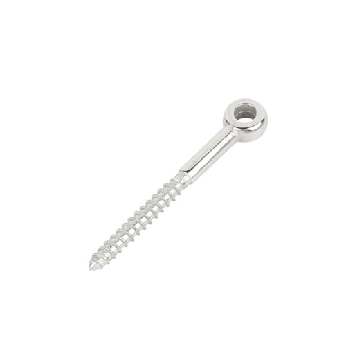 M4/M5/M6/M8/M10 316 Edelstahl Augenform Schrauben Holz Terminal Ring Öse Haken FüR Rolle Des Befestigens Und HäNgens(M6X60,4pcs) von VCSZYAFX