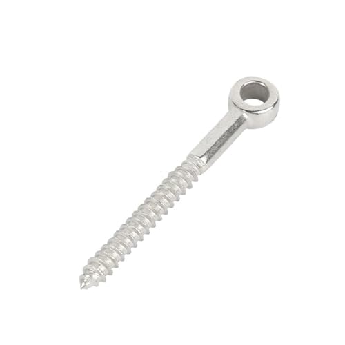 M4/M5/M6/M8/M10 316 Edelstahl Augenform Schrauben Holz Terminal Ring Öse Haken FüR Rolle Des Befestigens Und HäNgens(M8X80,6pcs) von VCSZYAFX
