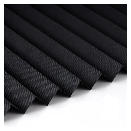VCSZYAFX Fenster Plissee Einfach zu installierende, lichtfilternde Plissee-Papierjalousien for temporäre und tragbare Fensterjalousien mit Clip-Vorhang FüR Fenster Und TüR(Black,90 W X 180 L cm) von VCSZYAFX