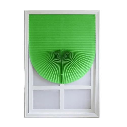 VCSZYAFX Fenster Plissee Selbstklebende Jalousien Fensterjalousien Verdunkelungsplisseevorhänge Schnurloser Papierschirm Faltender Vliesstoff for Badezimmerbalkon FüR Fenster Und TüR(Green,90x180CM) von VCSZYAFX