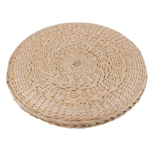 VCSZYAFX Handgefertigte atmungsaktive Kissen, gestrickte Flache Sitzkissen aus Stroh FüR Yoga, Wohnzimmer, Balkon von VCSZYAFX