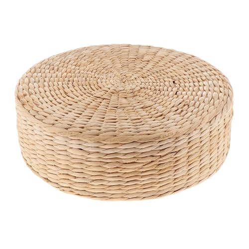 VCSZYAFX Runde Kissen Tatami-Kissen Handgewebte Wohnzimmerkissen FüR Yoga, Wohnzimmer, Balkon(30x30x10cm) von VCSZYAFX