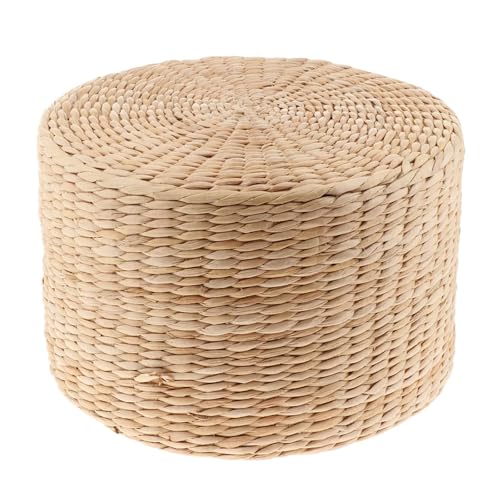 VCSZYAFX Runde Kissen Tatami-Kissen Handgewebte Wohnzimmerkissen FüR Yoga, Wohnzimmer, Balkon(30x30x20cm) von VCSZYAFX