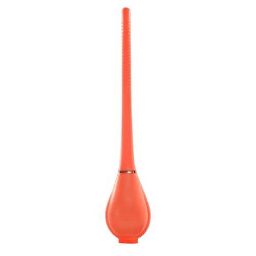Flexible Silicone Toilet Brush,2025 Flexible Toilettenbürste Mit Flachem,Toilettenbürste Aus Silikon,No-Punch Toilettenbürste, Klobürste Wandmontage mit Schnell Trocknendem Haltersatz (Orange) von VCTKLN