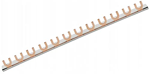 Kamm Verbindungsschiene - RCD Stromschiene - Elektrische Installationsschiene - 12 Module - 63A - für Vertikale oder Horizontale Elektrische Verbindungen (1P 12x1 Set 10 Stück) von VCX