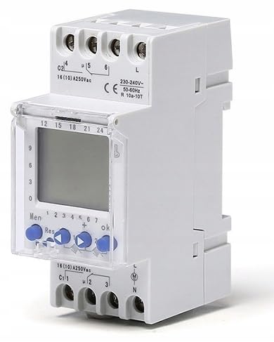 VCX Astronomische Zeitschaltuhr Zweikanaliger LCD Timer für DIN-Schiene mit Sonnenauf- und Untergangssteuerung 12/24/220V von VCX