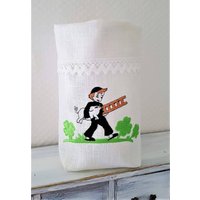 Viel Glück Geschenkbeutel Utensilo Lichtbeutel Schornsteinfeger Gestickt von VCrownKreativTextil