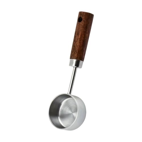 15 ml Holz Kaffee Scoop Edelstahl Langen Griff Messung Esslöffel Küche Werkzeug Cafe Dekoration(Silvery-15ml) von VDAMTPOGZ