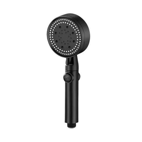 1PC 230mm Big Panel Duschkopf 6 Modus Aufzurüsten Regendusche Kopf Hochdruck Top Regen Dusche Wasserhahn Bad Zubehör(Showerhead-Black) von VDAMTPOGZ