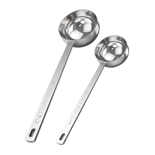 1PC Mini Edelstahl Mess Kaffee Scoop, Esslöffel Lange Griff Löffel for Küche(15ml and 30ml) von VDAMTPOGZ