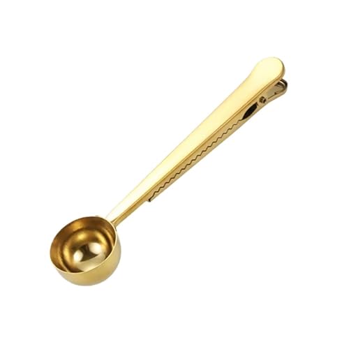 1pc-Kaffee messlöffel multifunktionale lebensmittel abdichtung clip gewürz milch pulver messlöffel backen(Gold) von VDAMTPOGZ