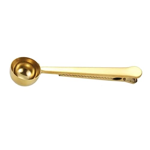 1pc-Kaffee messlöffel multifunktionale lebensmittel abdichtung clip gewürz milch pulver messlöffel backen(Gold) von VDAMTPOGZ