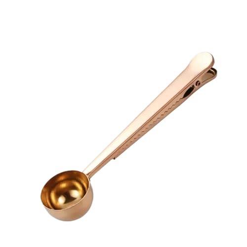 1pc-Kaffee messlöffel multifunktionale lebensmittel abdichtung clip gewürz milch pulver messlöffel backen(Rose gold) von VDAMTPOGZ