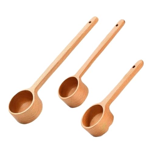 3 Pcs Holz Kaffee Löffel Lange Griff Tee Espresso Kaffee Messen Löffel for Boden Bohnen Und von VDAMTPOGZ