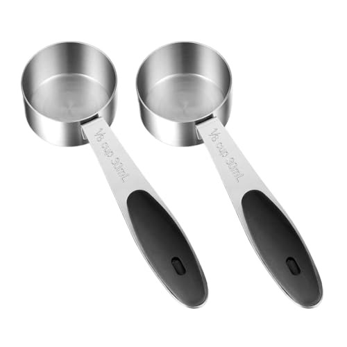 30 ml Messbecher Edelstahl Kaffee Scoop Kleine Mess Scoop Mit Silikon Griff Küche Gadgets for Kochen(2Pcs) von VDAMTPOGZ