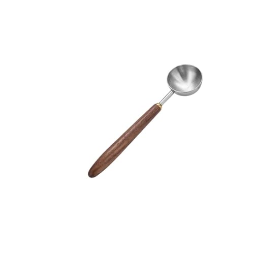 304 Vintage Messlöffel mit Walnussholzgriff, Kaffeebohnenlöffel, Küchenbackwerkzeug(Medium size 8ml) von VDAMTPOGZ