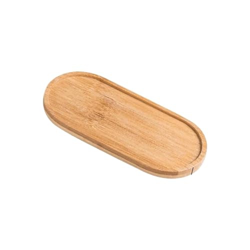 Bambus-Badezimmertablett, kreatives Kosmetiktablett, Mehrzweck-Seifenspendertablett, Pfeffermühlentablett, Untertassentablett for Küche und Bad(Oval 01) von VDAMTPOGZ