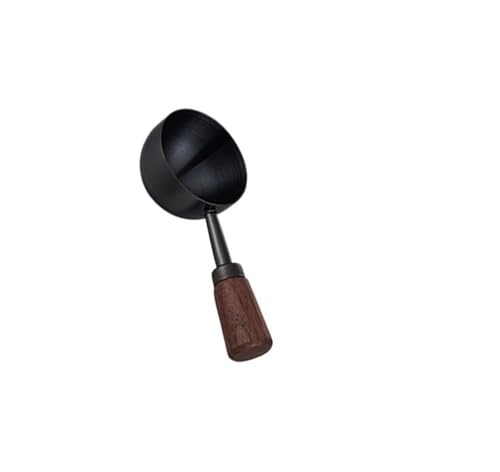 Edelstahl Kaffee Mess Multifunktionale Kaffee Bean Löffel 15/30ml Holz Griff Milch Pulver Mess Scoops(Short 30ml) von VDAMTPOGZ