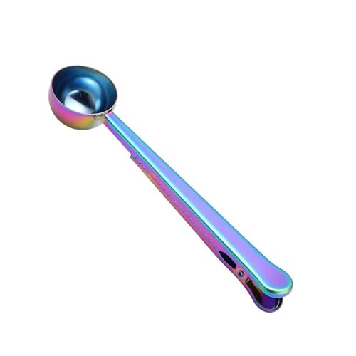Edelstahl Kaffeelöffel mit Clip Wiegen Messlöffel Barista Zubehör(Multiple colors) von VDAMTPOGZ