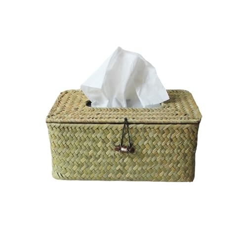 Handgemachte Desktop Dekorative Tissue Box Box for Latu Tissue Case Tissue Holder Taschentücher Halter(Natural Color) von VDAMTPOGZ