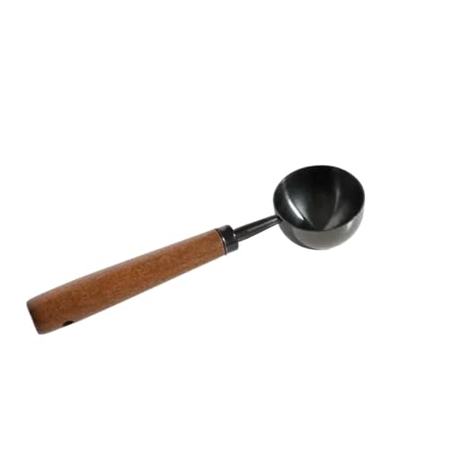 Holzmesslöffel mit langem Griff, Küchen- und Haushaltswerkzeuge, hohes Backwerkzeug, Kaffeepulver-Messlöffel(Black-long-30ml) von VDAMTPOGZ