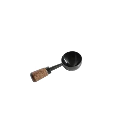 Holzmesslöffel mit langem Griff, Küchen- und Haushaltswerkzeuge, hohes Backwerkzeug, Kaffeepulver-Messlöffel(Black-short-15ml) von VDAMTPOGZ