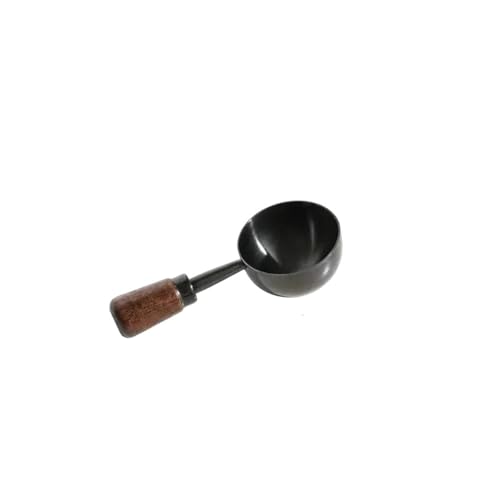Holzmesslöffel mit langem Griff, Küchen- und Haushaltswerkzeuge, hohes Backwerkzeug, Kaffeepulver-Messlöffel(Black-short-30ml) von VDAMTPOGZ