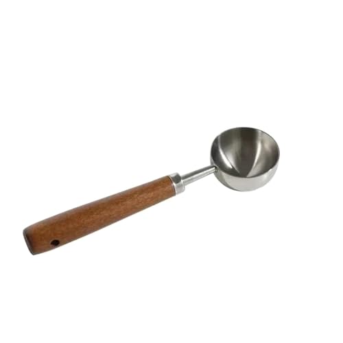 Holzmesslöffel mit langem Griff, Küchen- und Haushaltswerkzeuge, hohes Backwerkzeug, Kaffeepulver-Messlöffel(Silver-long-30ml) von VDAMTPOGZ