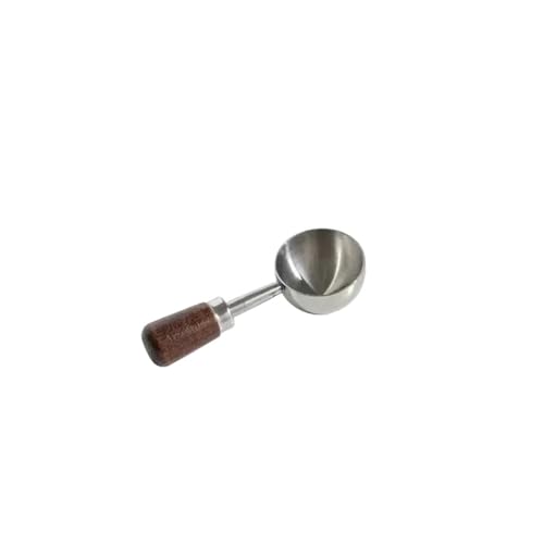 Holzmesslöffel mit langem Griff, Küchen- und Haushaltswerkzeuge, hohes Backwerkzeug, Kaffeepulver-Messlöffel(Silver-short-15ml) von VDAMTPOGZ