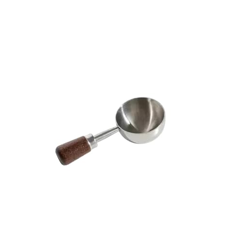 Holzmesslöffel mit langem Griff, Küchen- und Haushaltswerkzeuge, hohes Backwerkzeug, Kaffeepulver-Messlöffel(Silver-short-30ml) von VDAMTPOGZ