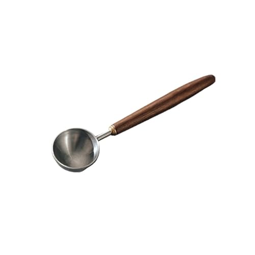 Kaffee-Messlöffel aus Edelstahl mit langem Griff, Bohnenlöffel aus Walnussholz, Kaffeepulver-Messlöffel-Werkzeug(S) von VDAMTPOGZ