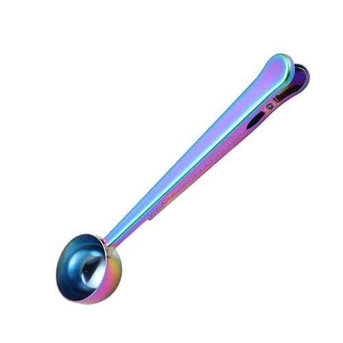Kaffeeutensilien Langer Griff Clip Löffel Anzug Home Küche Milchpulver Flüssigkeit Gewürz Versiegelter Messlöffel(Multi color) von VDAMTPOGZ