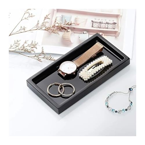 Kompatibel mit Emibele Schmuck-Organizer, Harztablett, Küche, Badezimmer, Kommode, Schminktablett, Schmuckschale, Ringhalter, Kosmetik-Organizer for Kerzen(Black) von VDAMTPOGZ